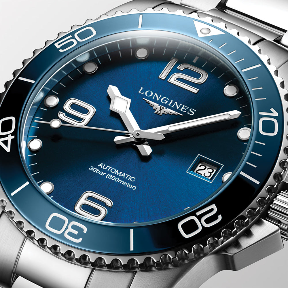 HydroConquest 41mm - Sunray Blue on Bracelet
