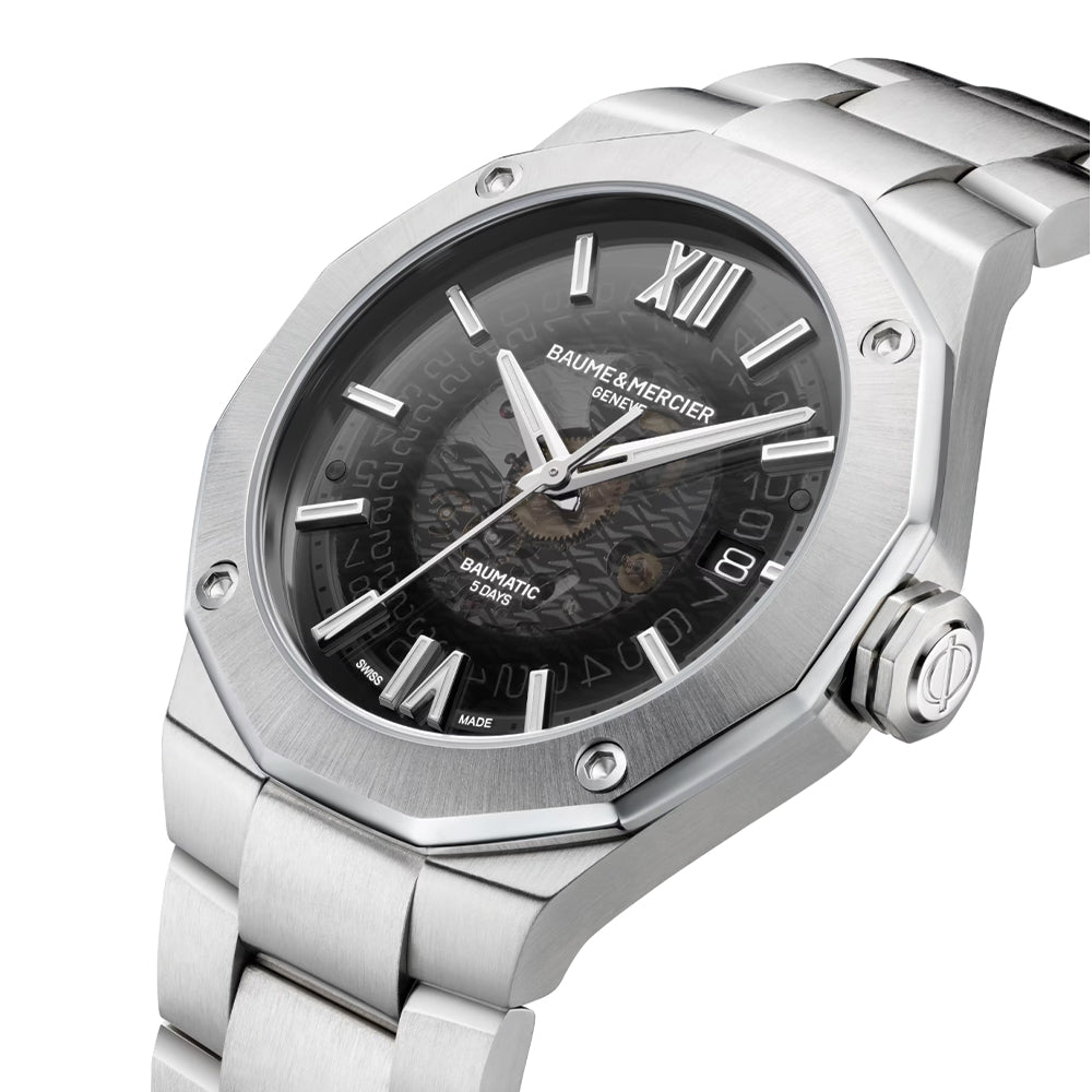Riviera 10702 Baumatic COSC Certified 42mm - Black on Bracelet