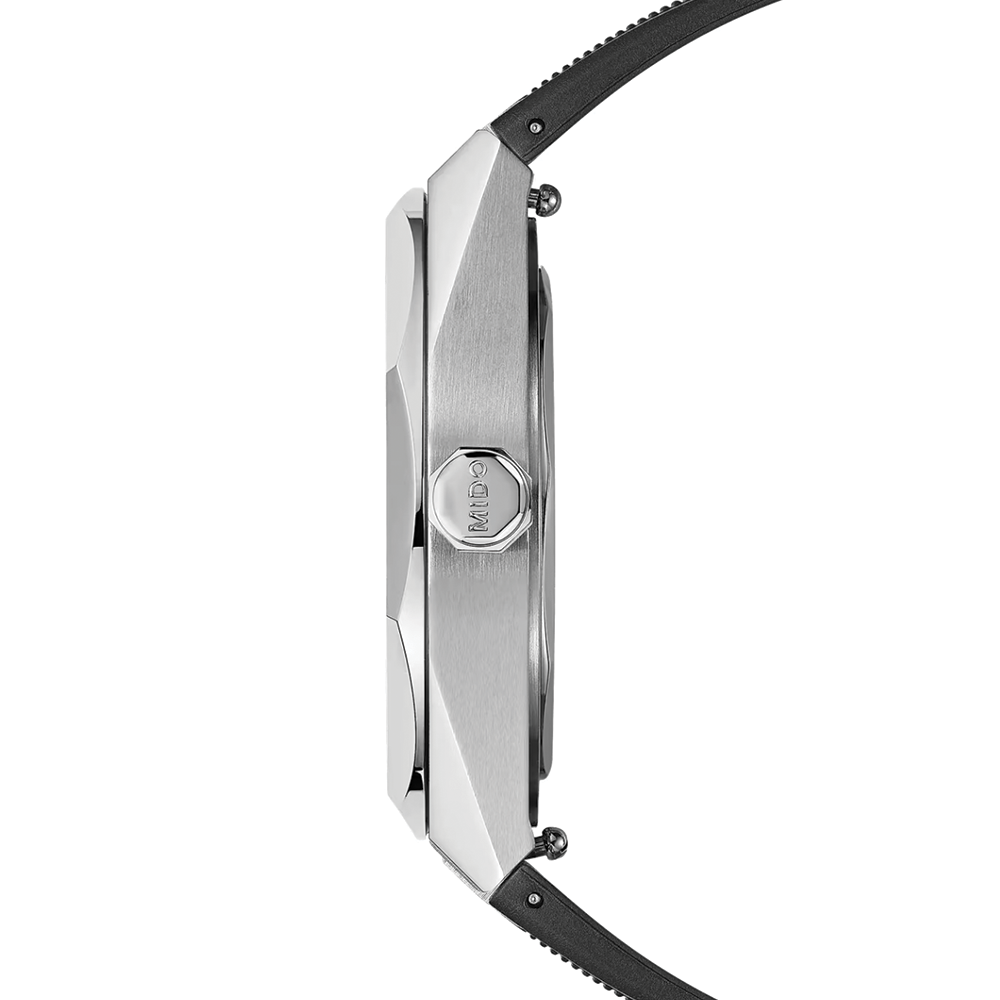 Multifort 8 One Crown 40mm - Black on Rubber Strap