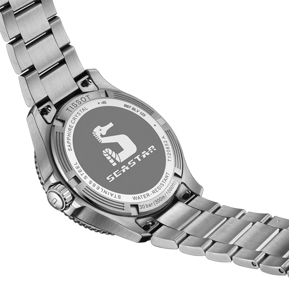 Seastar 1000 GMT Quartz 40mm - Black w/ Green/Black Bezel on Bracelet