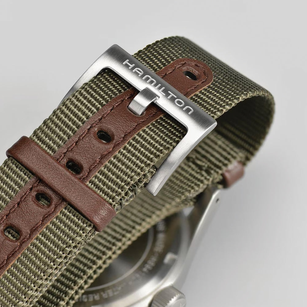 Khaki Field Mechanical 38mm - Black on Textile Strap