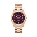 Classic Surveyor Automatic Rose Gold 39mm - Aubergine Purple on Bracelet