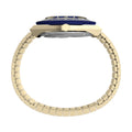 Q Timex® Gold-Tone 36mm - Blue on Stainless Steel Expansion Band