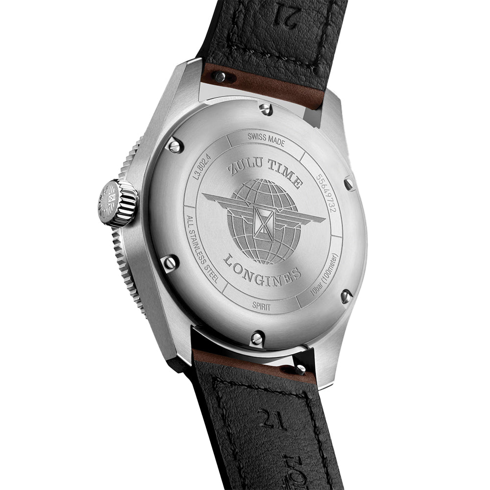 Spirit Zulu Time 39mm - Black on Leather Strap