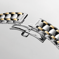 Primaluna Moonphase Two-Tone 34mm - Silver on Bracelet