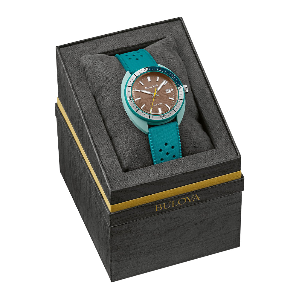 Snorkel Sea Turtle 41mm - Brown on Rubber Strap
