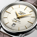 Flagship Heritage 38.5mm - Silver on Leather Strap
