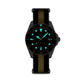 DS Action Diver "New DS Concept Extreme Shock Resistance" 40.5mm - Black on One-Piece Textile Strap