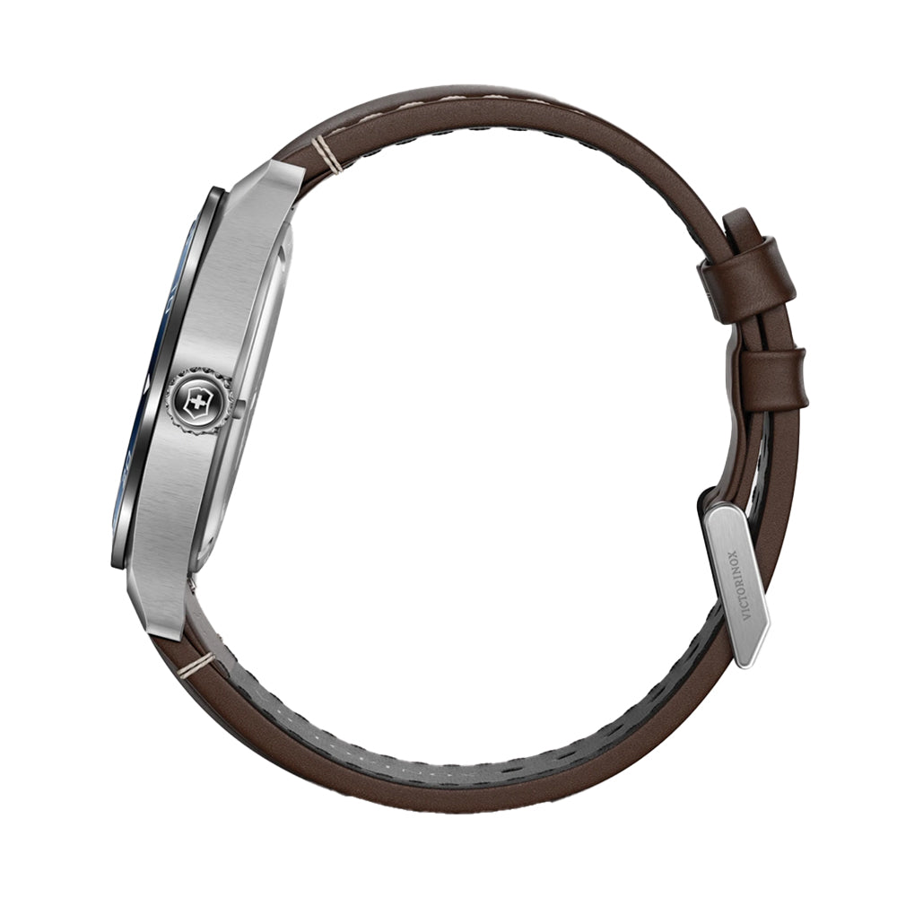 Swiss Army Quartz 42mm - Blue on Brown Leather Strap