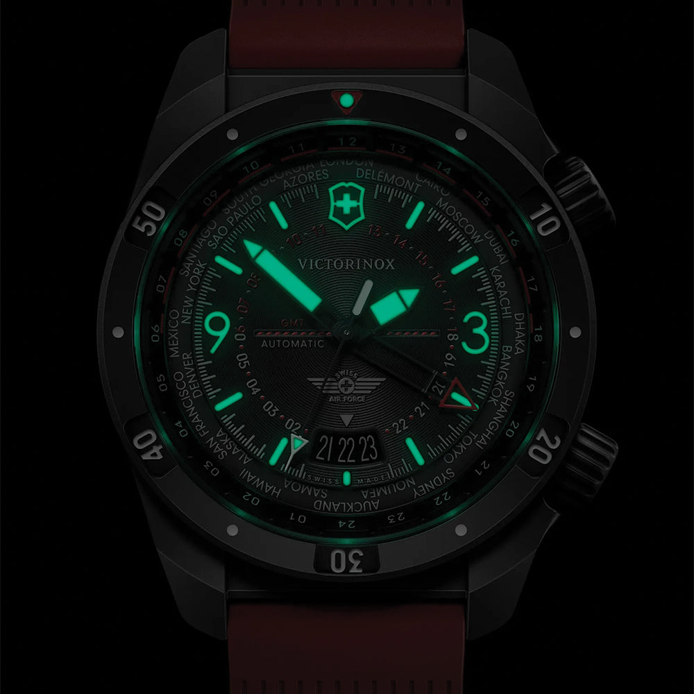 Air Pro 43mm - Black on Red Rubber Strap