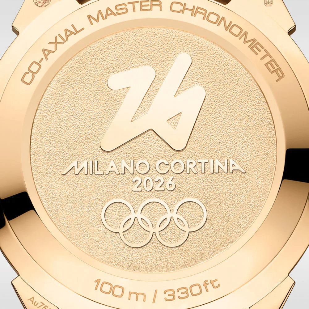 Seamaster Heritage Milano Cortina 2026 Moonshine‚Ñ¢ Gold 37mm - White on Leather Strap
