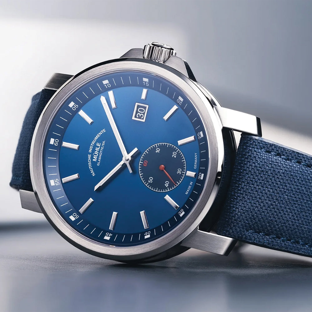 29er Big Small Seconds Automatic 42.4mm - Blue on Fabric Strap
