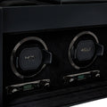 British Racing Triple Watch Winder with Storage - Black