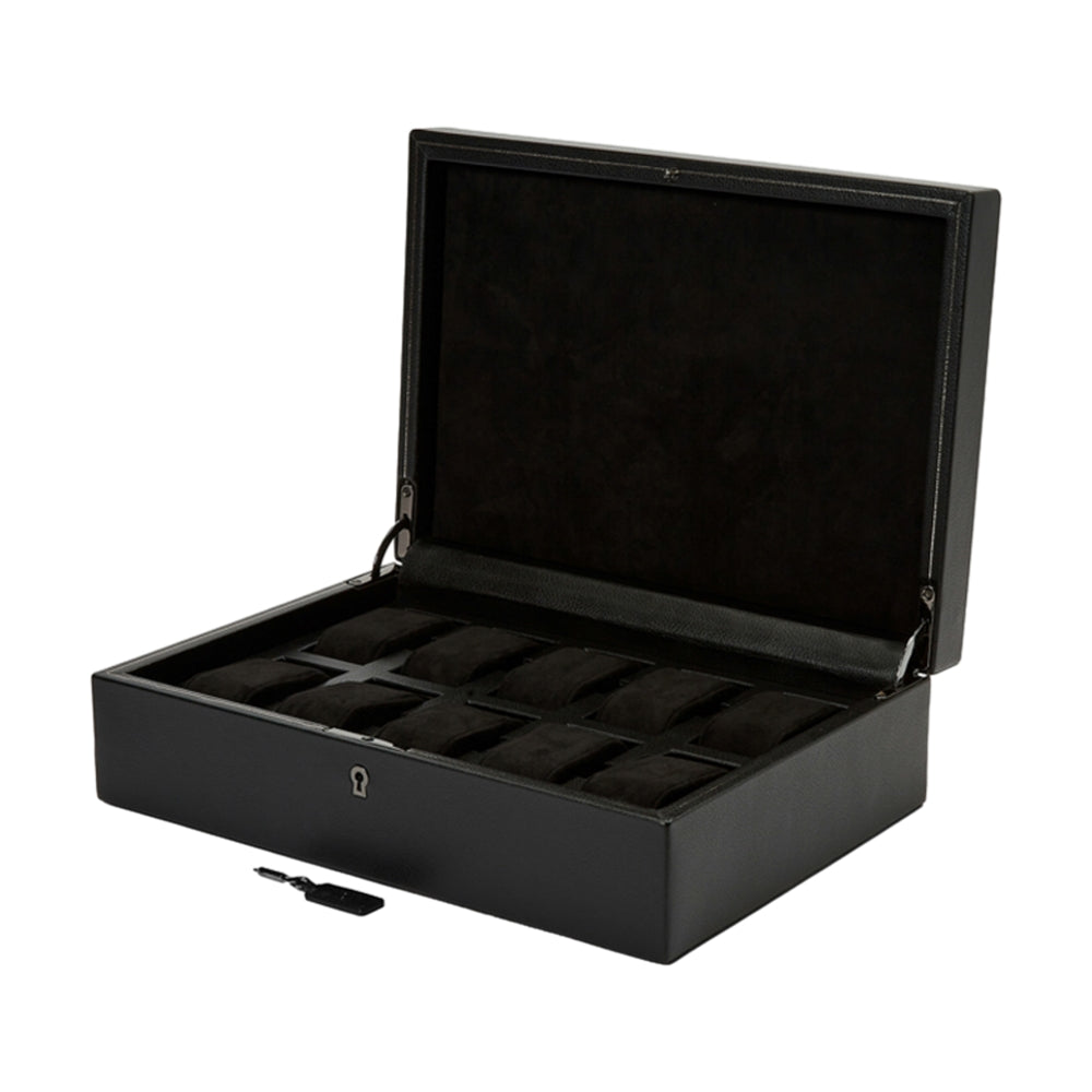 British Racing 10 Piece Watch Box - Black