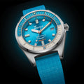 Matic S 37.8mm - Light Blue on Mosaic Rubber Strap