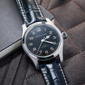 Khaki Field Murph Bundle 42mm - Black on Leather Strap with Extra Bracelet