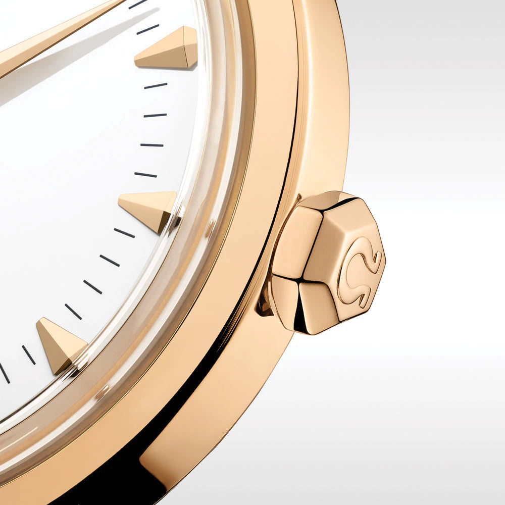 Seamaster Heritage Milano Cortina 2026 Moonshine‚Ñ¢ Gold 37mm - White on Leather Strap