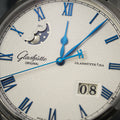 Senator Excellence Panorama Date Moon Phase 40mm - Silver on Leather Strap