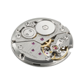 Close up of Hamilton American Classic Cushion Mechanical movement in silver