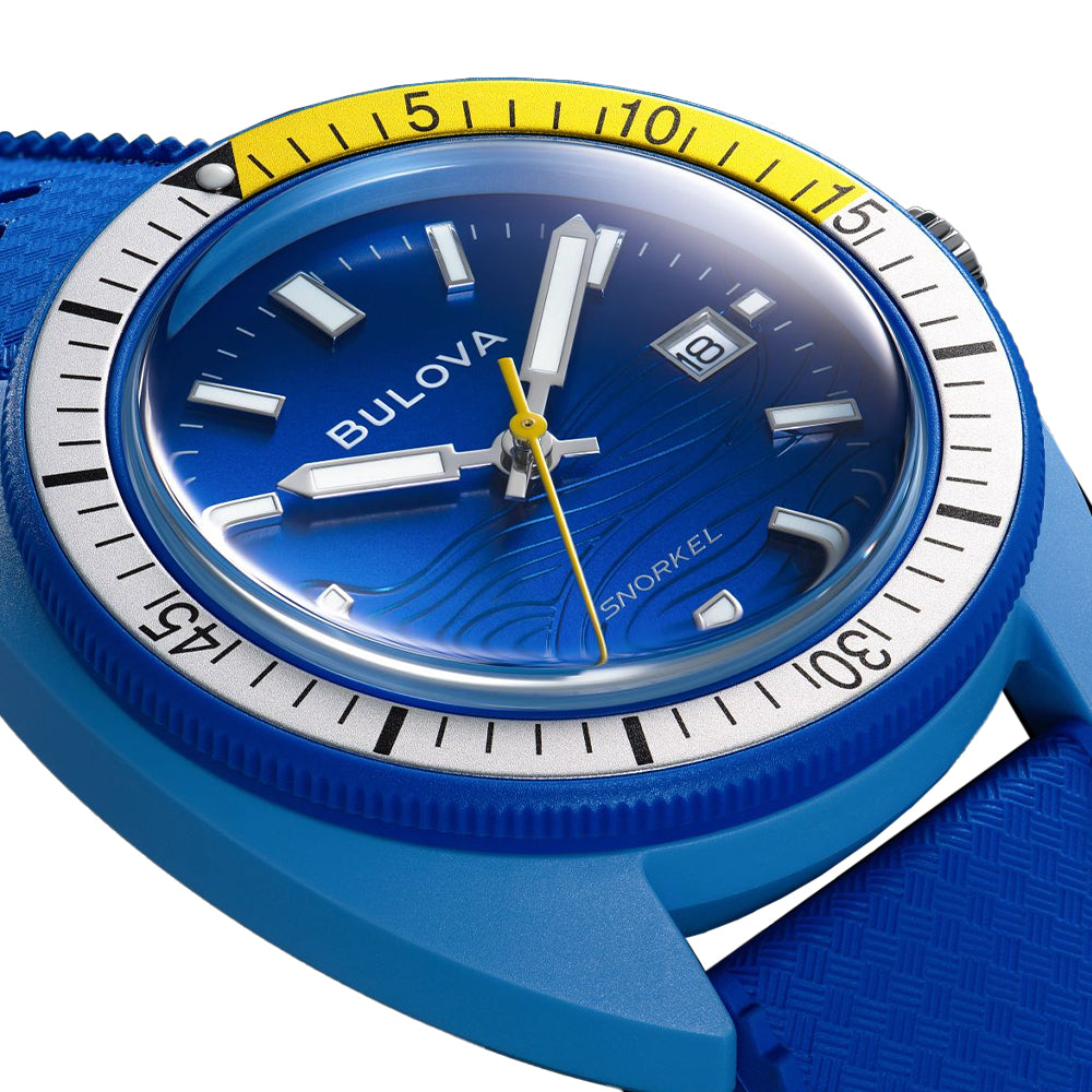 Snorkel Blue Tang Fish 41mm - Blue on Rubber Strap