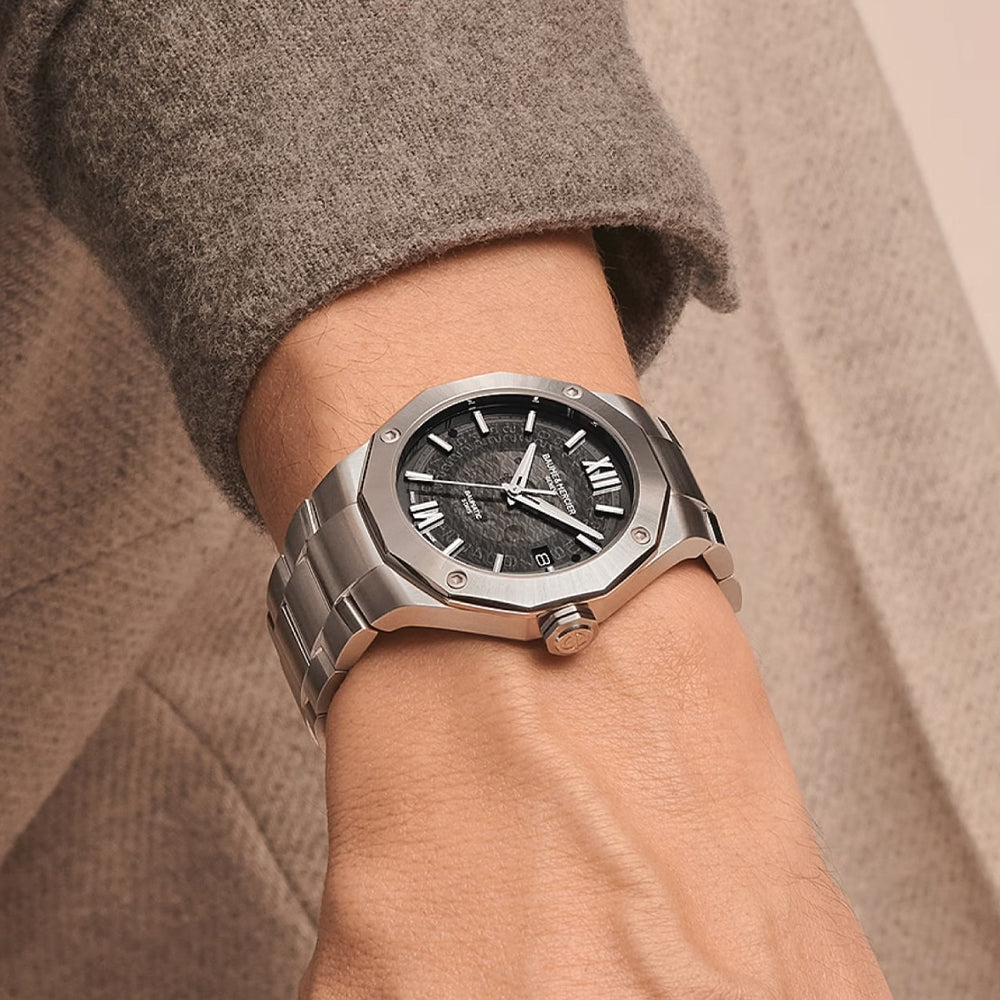 Riviera 10702 Baumatic COSC Certified 42mm - Black on Bracelet