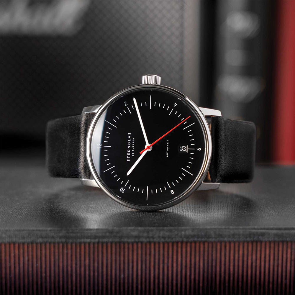 Naos Automatic 38mm - Black on Leather Strap