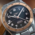 Spirit Zulu Time "1925" 18K Rose-Gold Capped Bezel 39mm - Black on Bracelet