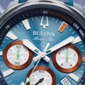 Marine Star E1 Team Miami Chronograph 43mm - Blue on Leather Strap w/ Extra Silicone Strap