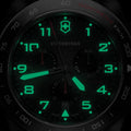 Swiss Army Chrono Quartz 42mm - Black on Black and Red Rubber Strap