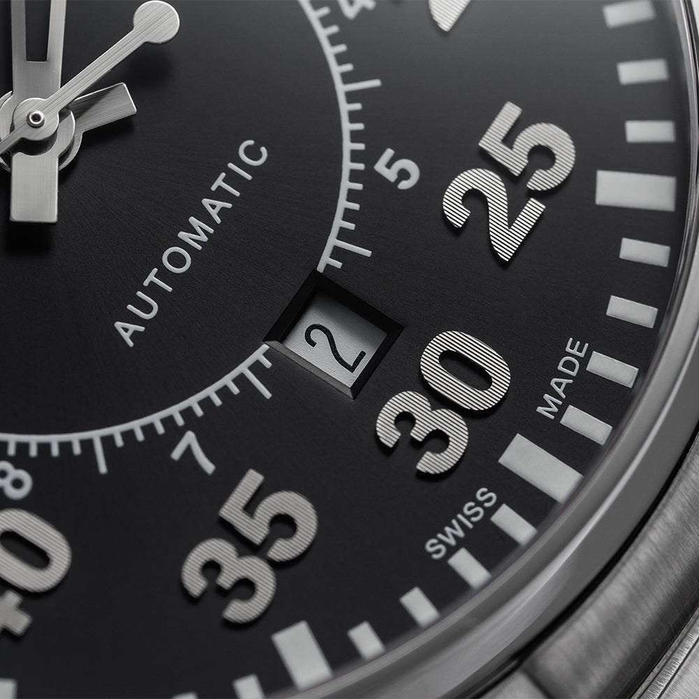 Khaki Aviation Pilot Day Date Auto 42mm - Black on Bracelet