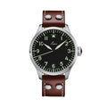 Pilot Watch Basic Augsburg 42mm - Black on Leather Strap