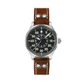 Pilot Watch Basic Aachen 39mm - Black on Leather Strap