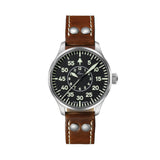 Pilot Watch Basic Aachen 39mm - Black on Leather Strap