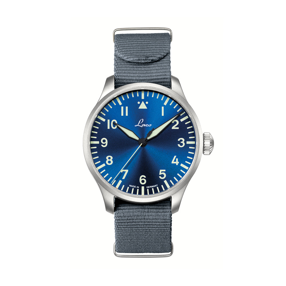 Pilot Watch Basic Augsburg "Blaue Stunde" 42mm - Blue on Nylon Strap