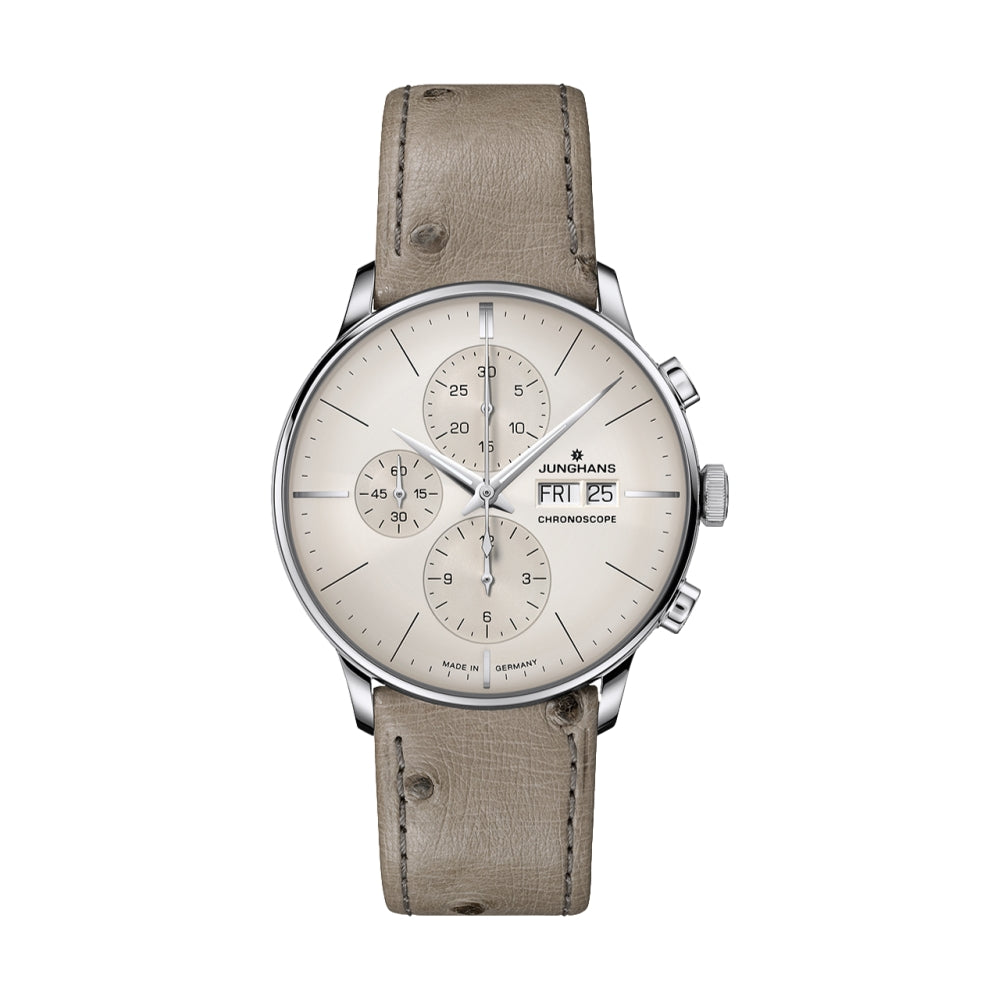Meister Chronoscope English Date 40.7mm - Ivory on Leather Strap