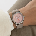 Club Campus Glass Back 36mm - Rose on Leather Strap