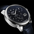 PanoMaticLunar Platinum Automatic Limited Edition 40mm - Blue on Leather Strap