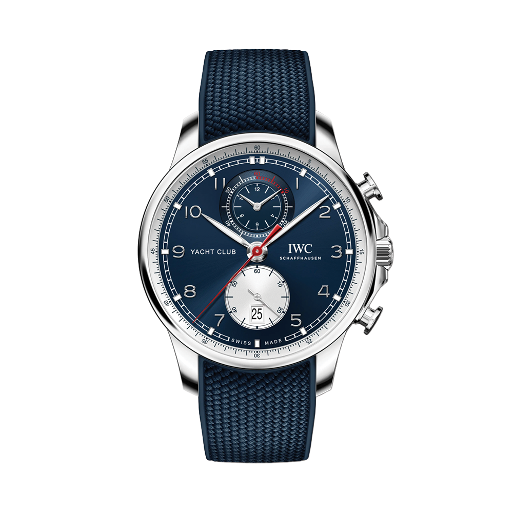 Portugieser Yacht Club Chronograph Edition “Orlebar Brown” 44.6mm - Blue on Rubber Strap