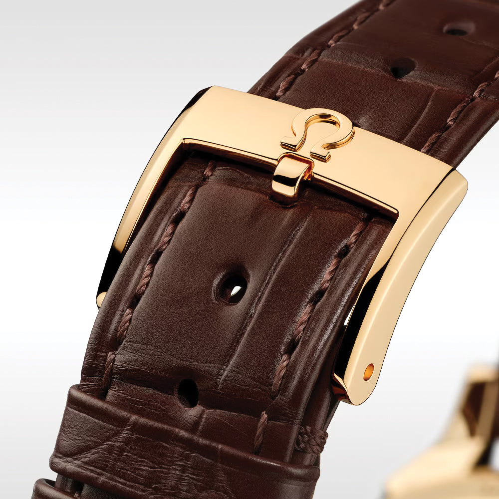Seamaster Heritage Milano Cortina 2026 Moonshine‚Ñ¢ Gold 37mm - White on Leather Strap
