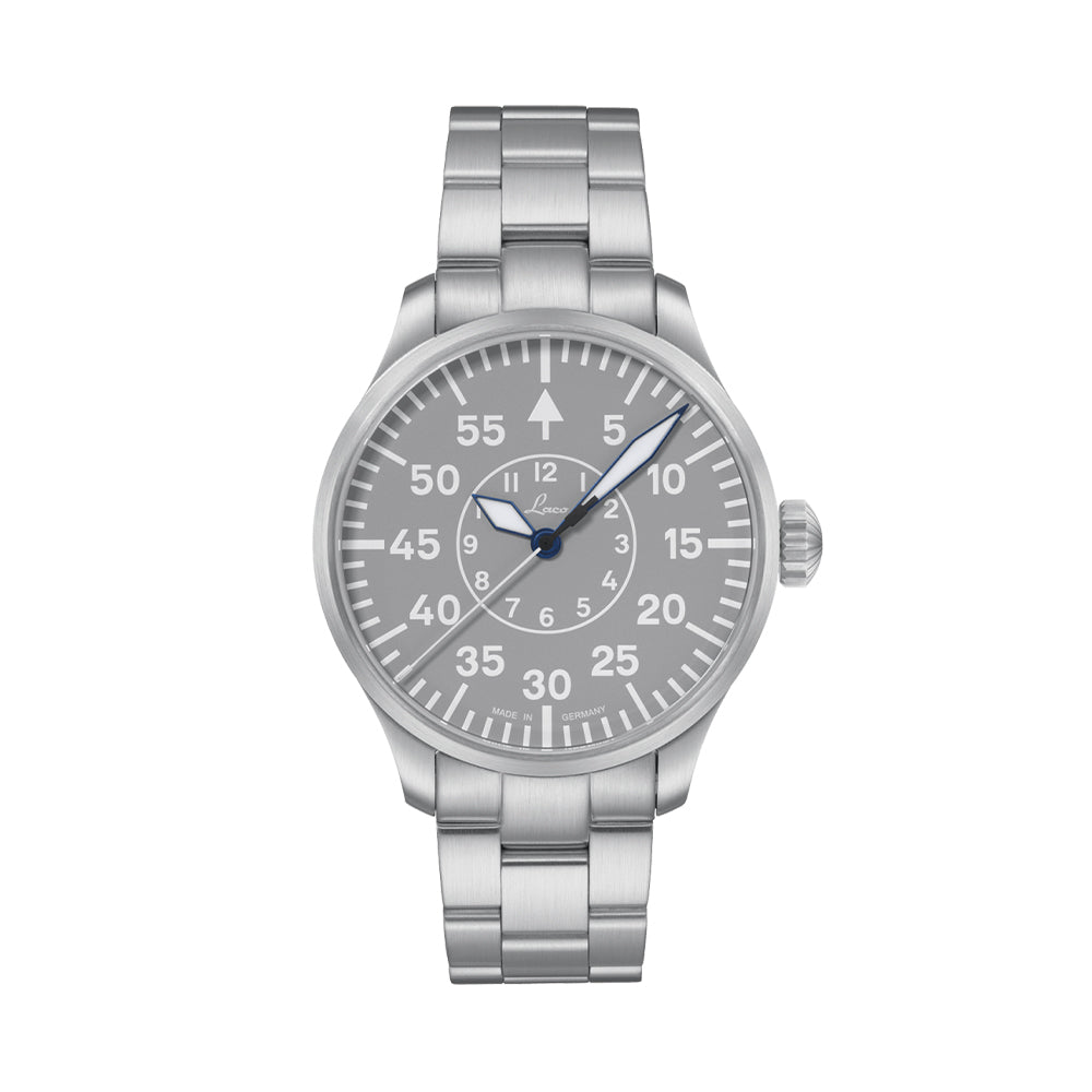 Pilot Watch Basic Aachen MB Automatic 42mm - Grey on Bracelet