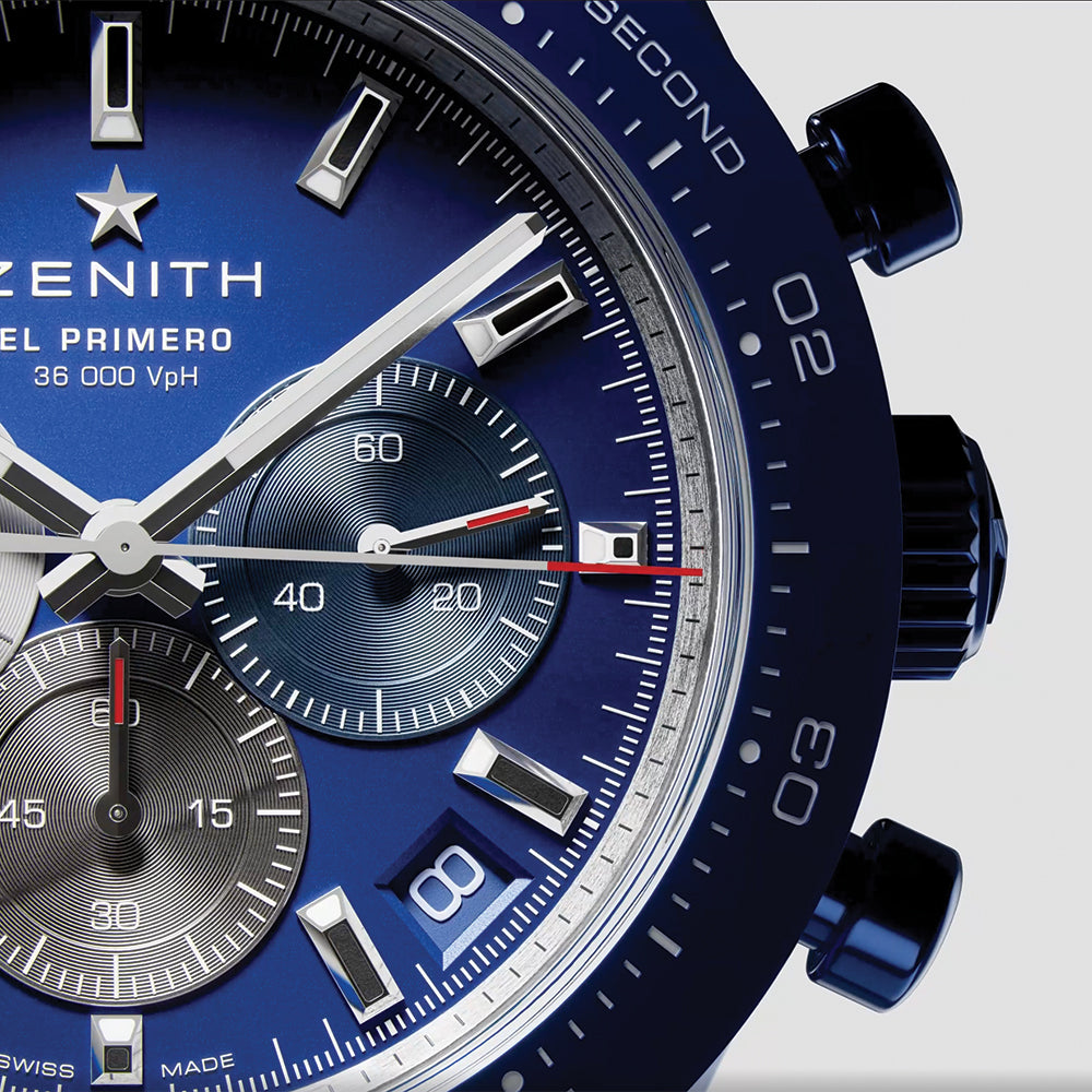 Chronomaster Sport 160th Anniversary Edition Ceramic 41mm - Blue on Bracelet w/ Extra Rubber Strap