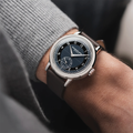 Millesime Small Seconds Tuxedo Dial 39mm - Blue on Leather Strap