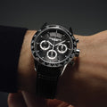 Freelancer Automatic Chronograph Ceramic Bezel 43.5mm - Black on Leather Strap