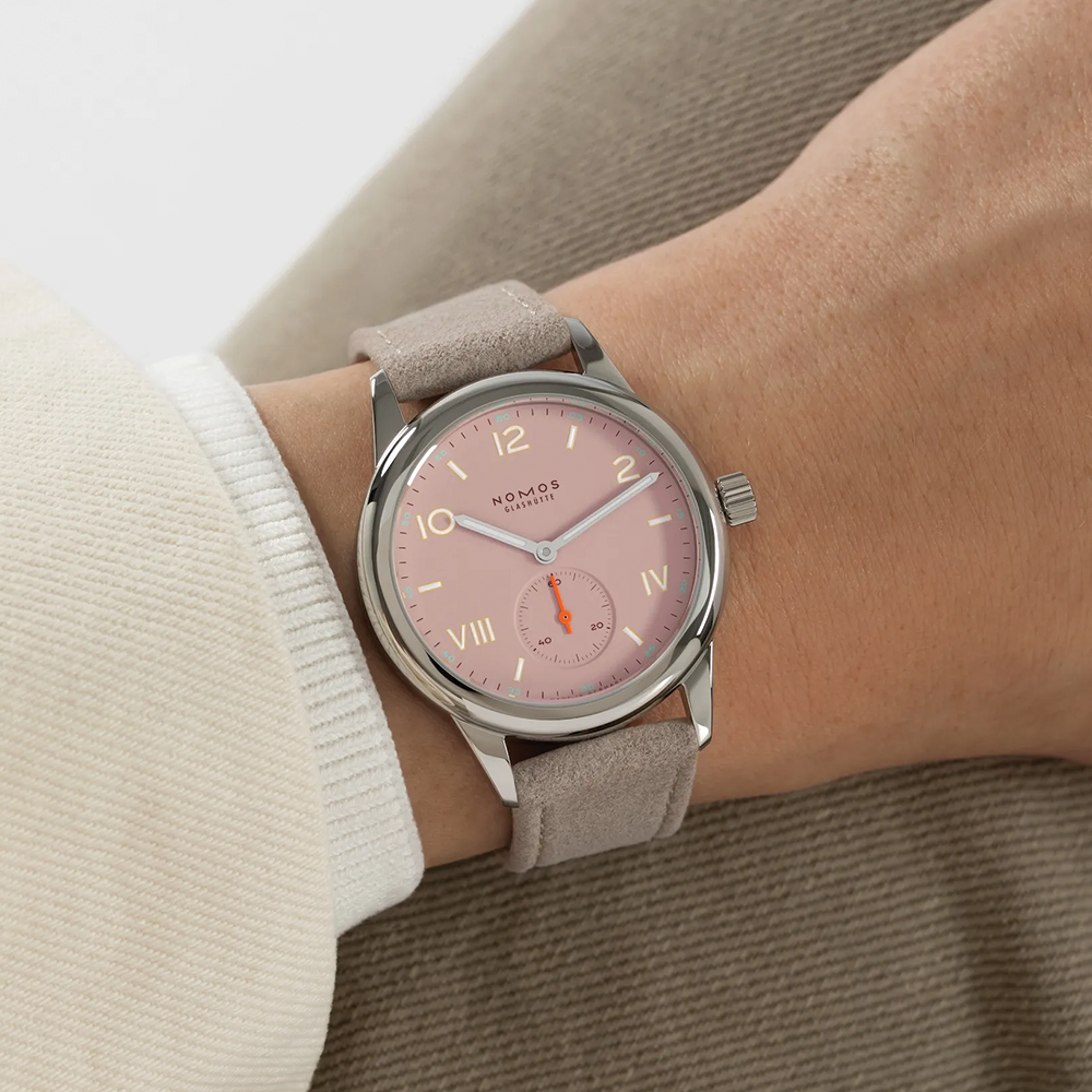 Club Campus Steel Back 36mm - Rose on Leather Strap