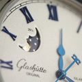 Senator Excellence Panorama Date Moon Phase 40mm - Silver on Leather Strap