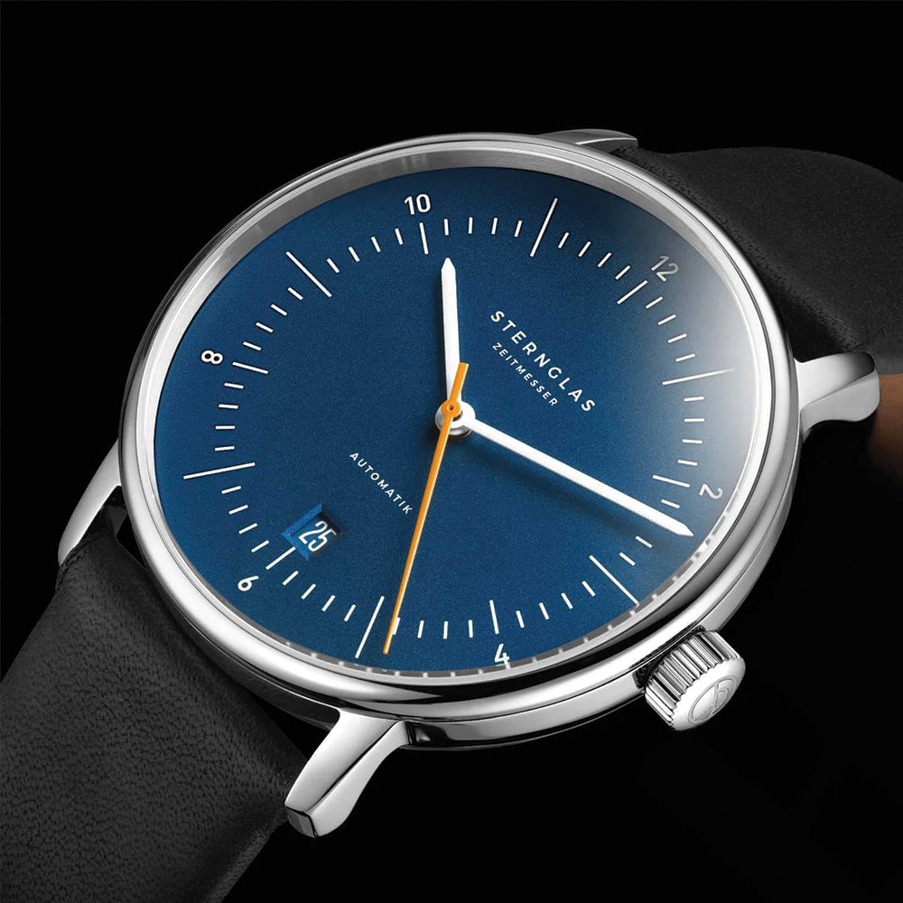 Naos Automatic 38mm - Blue on Leather Strap