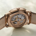 Villeret Moonphase Red Gold 40mm - Opaline on Leather Strap