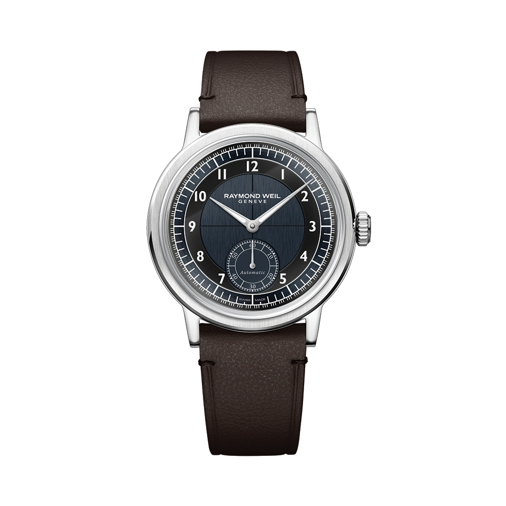 Millesime Small Seconds Tuxedo Dial 39mm - Blue on Leather Strap
