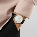 Tangente Neomatik Update Gold 38.5mm - White on Leather Strap