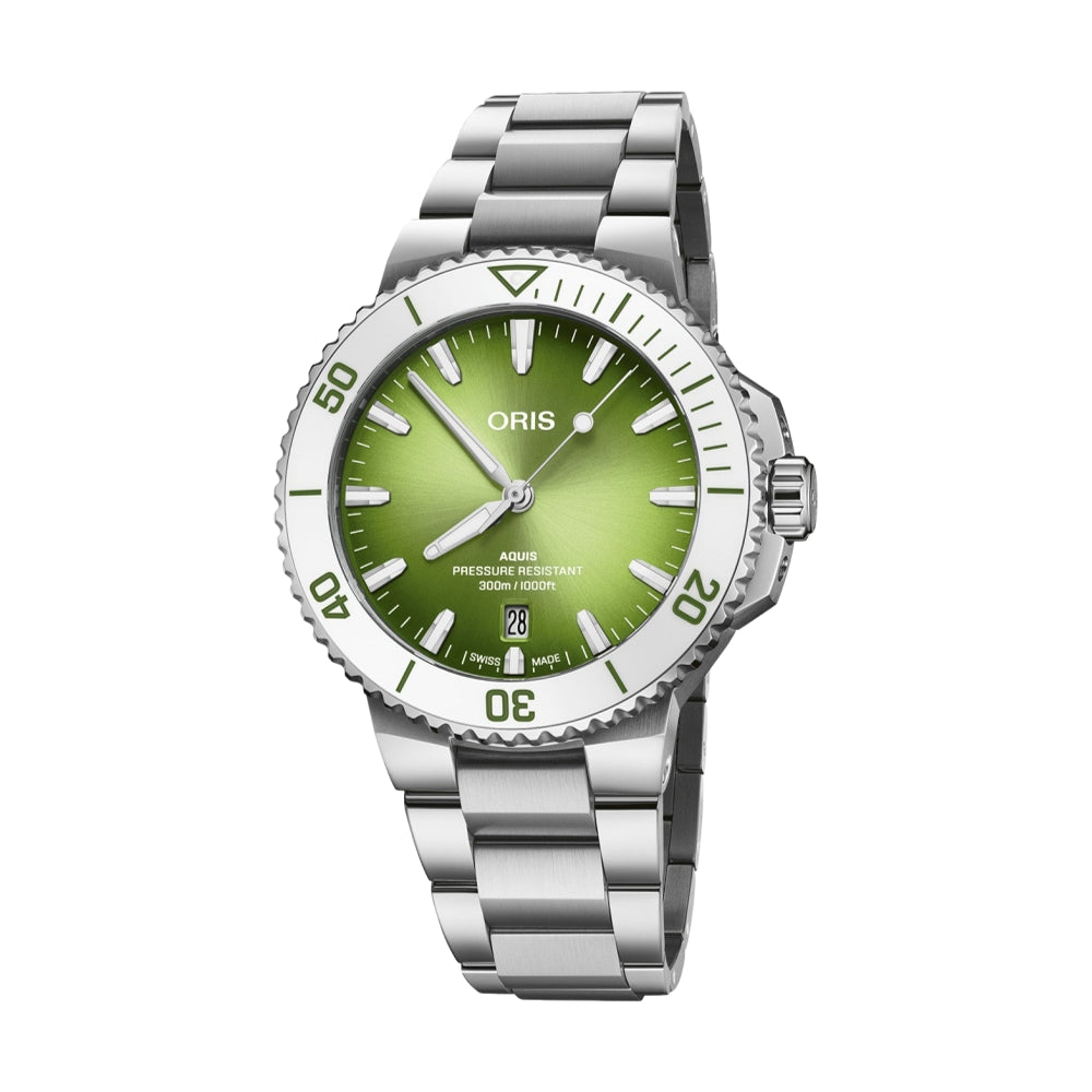 Aquis Date Taste of Summer 41.5mm -  Green on Bracelet